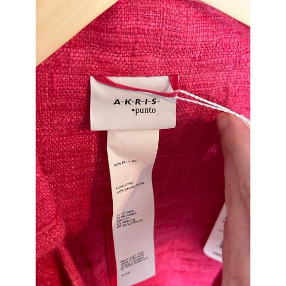 Akris Punto Pink Silk Jacket Blazer NWT - Picture 5 of 11